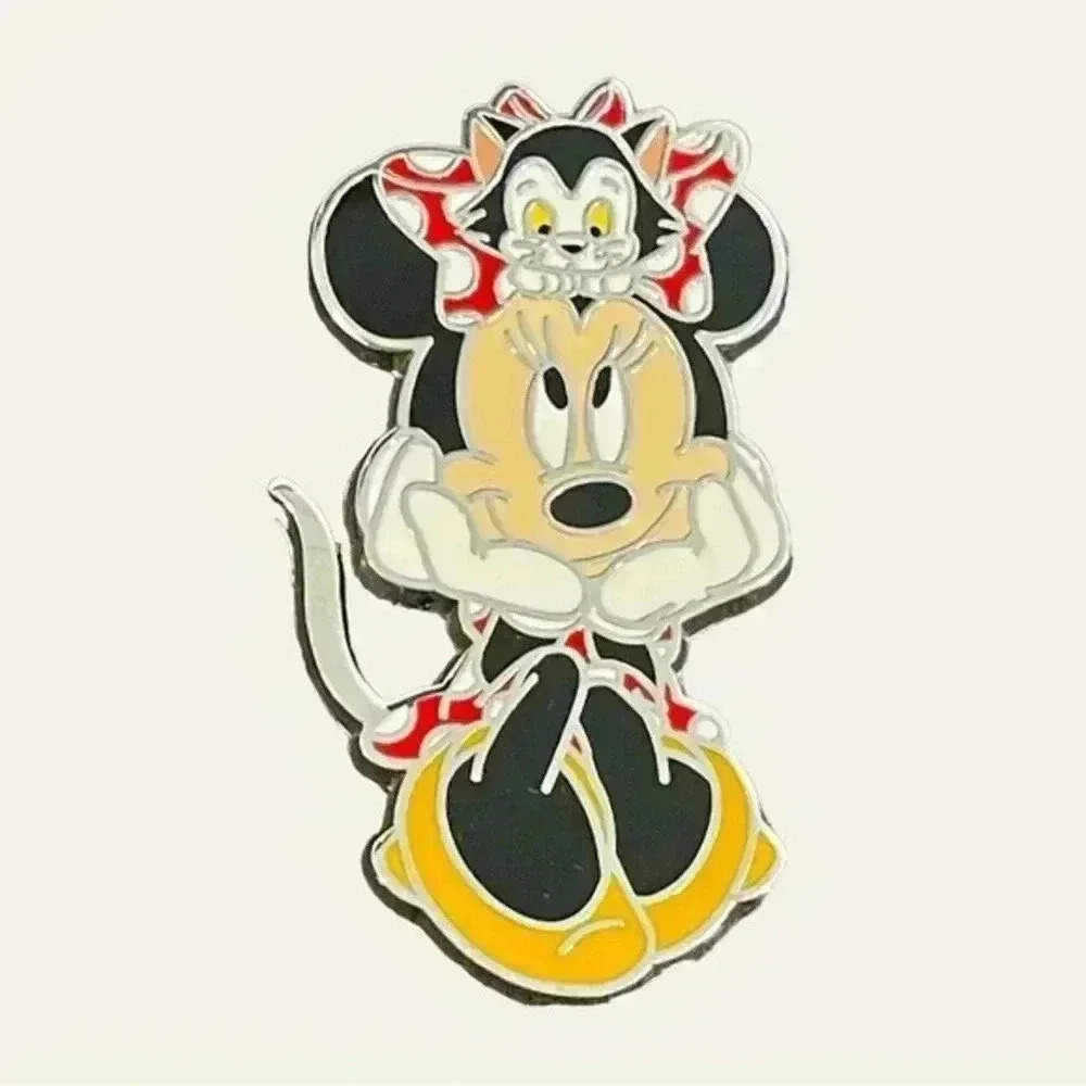 Disney Parks Minnie Mouse and Figaro Cat Disney Pin